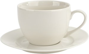 Filiżanka porcelanowa 220 ml + spodek Krem P2388 2