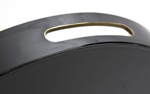 Taca dekoracyjna 37,5 cm czarno - złota Tulum 135948 8