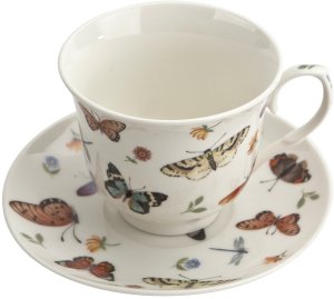 Filiżanka porcelanowa 250 ml + spodek Butterflies 2