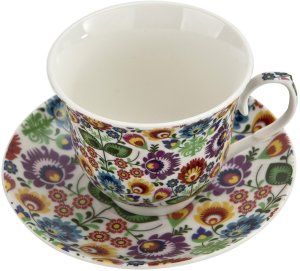 Filiżanka porcelanowa 250 ml + spodek Łowicz 2