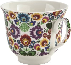 Filiżanka porcelanowa 250 ml + spodek Łowicz 4