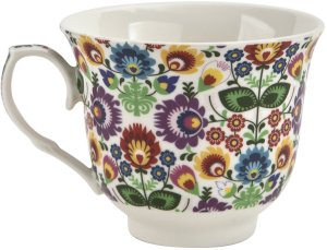 Filiżanka porcelanowa 250 ml + spodek Łowicz 6