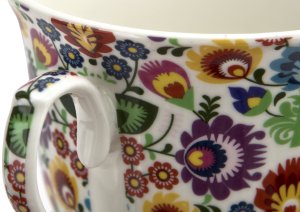 Filiżanka porcelanowa 250 ml + spodek Łowicz 10