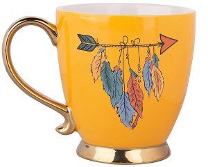 Filiżanka na stopce 400 ml Exotic Żółta 2