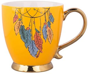 Filiżanka na stopce 400 ml Exotic Żółta 4