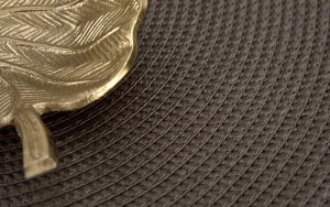 Mata dekoracyjna 38 cm Round 81363 Brązowa 5