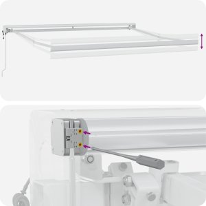 vidaXL Automatyczna czarna markiza chowana 350x250 cm 6