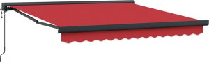 vidaXL Czerwona chowana markiza 350x250 cm 5