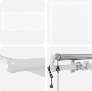 vidaXL Automatyczna markiza chowana biała 400x300 cm 7
