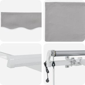 vidaXL Automatyczna chowana markiza jasnoszara 400x300 cm 7