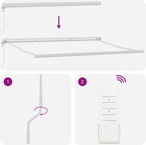 vidaXL Czerwona automatyczna chowana markiza 400x300 cm 9