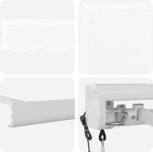 vidaXL Automatyczna chowana markiza biała 350x250 cm 5