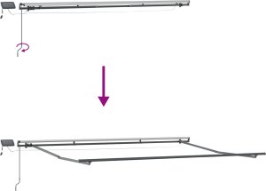 vidaXL Ręczna markiza chowana z LED jasnoszara 400x300 cm 9