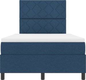vidaXL Łóżko typu box spring z materacem Niebieskim 120x200 cm Tkanina 4