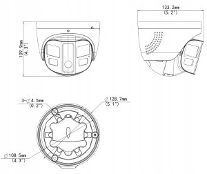 KAMERA IP IPC3K28SE-ADF28KMC-DL-I0 PANORAMICZNA Tri-Guard 2.0 - 7.6&nbsp;Mpx 2 X 2.8&nbsp;mm UNIVIEW 8