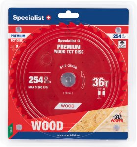 Cutting disc 254x36Tx30mm, Wood PREMIUM, SPECIALIST+ 1