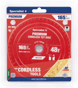 Cutting disc 165x48Tx20mm, Cordless PREMIUM, SPECIALIST+ 1