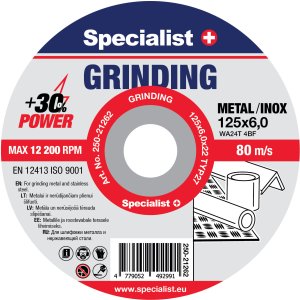 SPECIALIST+ grinding disc GRINDING, 125x6x22 mm 1