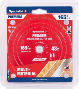 Cutting disc 165x48Tx20mm, Multimaterial PREMIUM, SPECIALIST+ 1