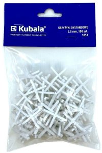 Crosses white 2.5 mm. 100 pcs. 2