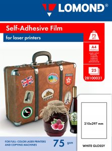 Lomond PET Laserjet Film Self Adhesive White Glossy A4, 25 sheets 1