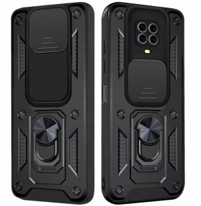 ETUI PANCERNE DO XIAOMI REDMI NOTE 9S / 9 PRO / PRO MAX CZARNE ARMOR  SZKŁO 2