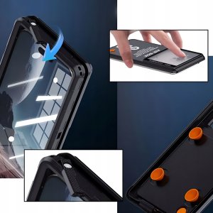 Etui Wodoodporne Do 6.9 Cali Uniwersalne (Obudowa, 360, Pancerne, Czarne) 4