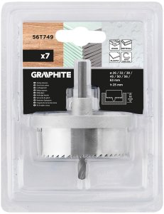 Graphite do drewna 26 - 63 mm h 25 mm zestaw 7 szt. 2