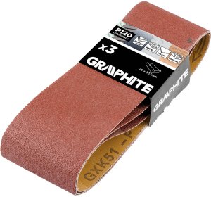 Graphite Pasy bezkońcowe 75 x 533 mm, P120, 3 szt. 7