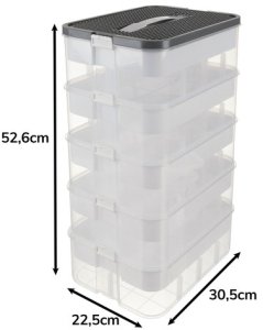 Kruzzel Pudełko na klocki- 5 poziomów 25759 5