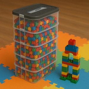 Kruzzel Pudełko na klocki- 5 poziomów 25759 10