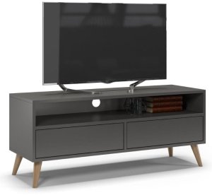 Szafka rtv, stolik pod telewizor, SKAND, 120x40x50 cm, grafit, mat | TYLETEGOTU 1