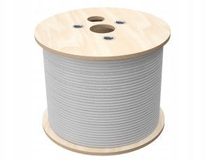 Kabel U/UTP kat.5e, teleinformatyczny, LSOH, B2ca "FireHardy" 4x2x24 AWG, 1Gb/s, 250 MHz, gwarancja 25 lat, certyfikat INTERTEK ETL, szary, 500m - ALANTEC 1