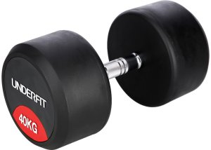 Hantla gumowana 40 kg UNDERFIT do ćwiczeń siłowych fitness 1