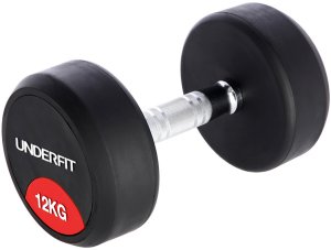 Hantla gumowana 12 kg UNDERFIT do ćwiczeń siłowych fitness 1