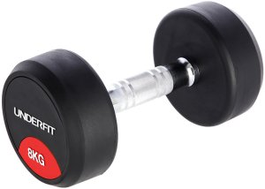 Hantla gumowana 8 kg UNDERFIT do ćwiczeń siłowych fitness 1