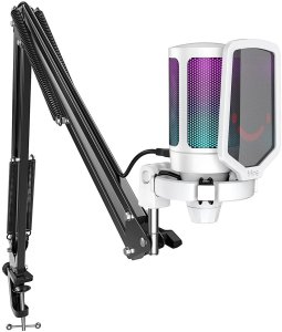 Fifine Technology FIFINE AmpliGame A6T RGB Baltas (Baltas) Kondensatorinis Mikrofonas 1