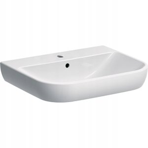 Geberit Smyle Umywalka, B60cm, H16.5cm, T48cm, z przelewem, z otworem na baterię 1