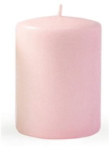 Świeca CLASSIC CANDLES Walec duży 7xh17,5cm różowa parafinowa 1