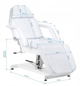 Fotel kosmetyczny Sillon hydrauliczny v2 210 biały 3