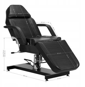 Fotel kosmetyczny Sillon hydrauliczny v2 210 czarny 3