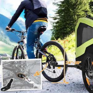 Przyczepka Rowerowa Dla Zwierząt Zielona 170x77x90cm PAKO D00-168V00GN 2