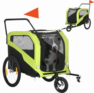 Przyczepka Rowerowa Dla Zwierząt Zielona 170x77x90cm PAKO D00-168V00GN 7