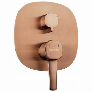Zestaw prysznicowy Invena zestaw prysznicowy podtynkowy z deszczownicą Glamour, miedź BS-02-014-V 3