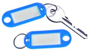 Nøglering PET 10stk Blå 2