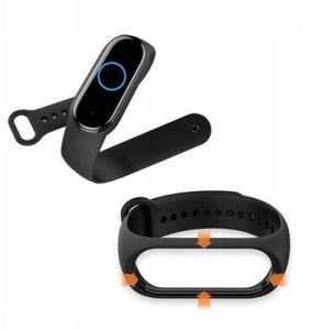 Braders Pasek silikonowy do XIAOMI Mi Band 5 / 6 / 7 czarny (01) 5