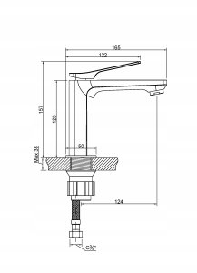 Invena bateria umywalkowa Neri Plus, miedź BU-P1-014-L 3