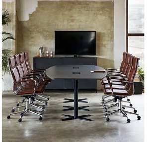 Krzesło biurowe Schneider Electric Stół konferencyjny Charley brązowy 2