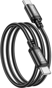 Kabel USB C do USB C Hoco 3A 60W 2 m X89 czarny 3