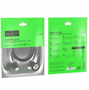 Kabel Hoco HDMI - HDMI 1 m czarny (US08 1m) 8